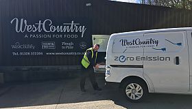 Westcountry Fruit Sales trial electric van from Nissan as part of Cornwall New Energy Project 